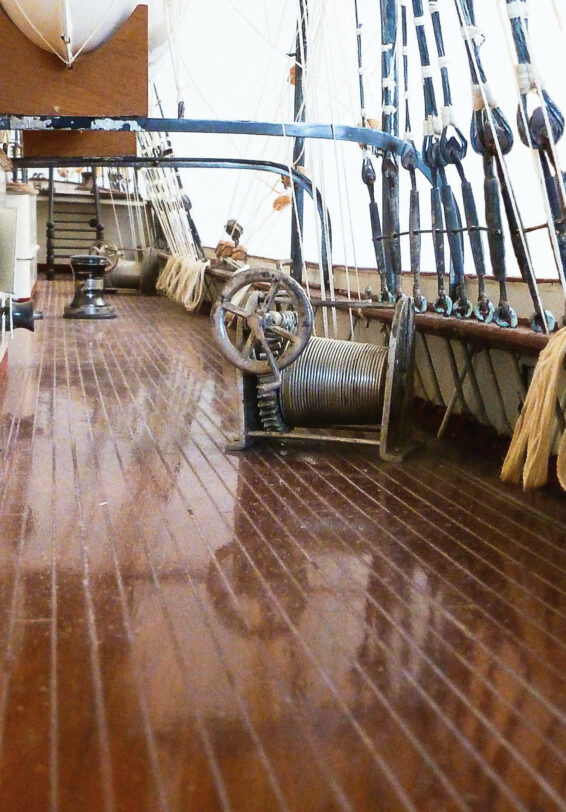 The rain wet deck of Ponape? No, this is the main deck of the model.